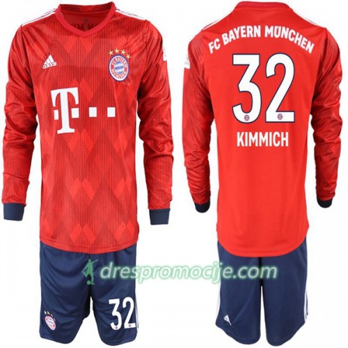 FC Bayern München Dres Joshua Kimmich 32 Dječji Domaći 2018/19 Dugim Rukavima FC Bayern München Dres Joshua Kimmich 32 Dječji Domaći 2018/19 Dugim Rukavima